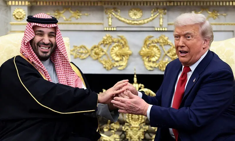 Saudi Crown Prince Mohammed bin Salman holds a joint press conference with US President Donald Trump in the Oval Office of the White House in Washington, DC, the US on November 18. — Reuters Saudi Crown Prince Mohammed bin Salman holds a joint press conference with US President Donald Trump in the Oval Office of the White House in Washington, DC, the US on November 18. — Reuters