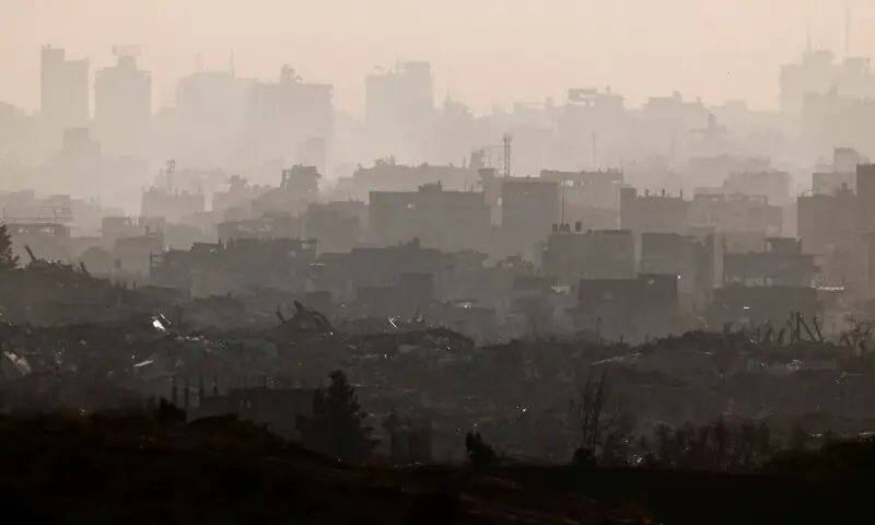 A general view of North Gaza, as seen from Israel&rsquo;s border with Gaza, Israel, November 18.&mdash; Reuters