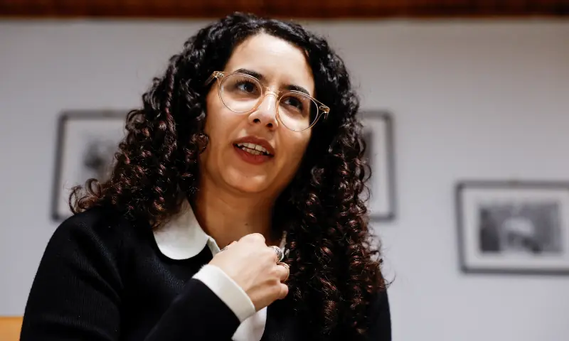 Milena Ansari, a Human Rights Watch researcher, looks on during an interview with Reuters in Beit Hanina, East Jerusalem on Nov 19, 2025. &mdash; Reuters