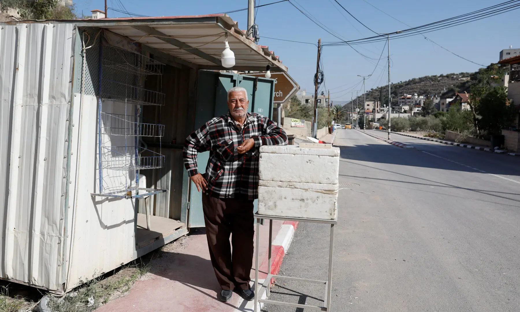  Hisham Abu Tabikh, 68, a resident of Jenin camp who was displaced from his home 11 months ago, poses for a picture in the village of Burqin, near Jenin, in the Israeli-occupied West Bank on Nov 19, 2025. &mdash; Reuters 