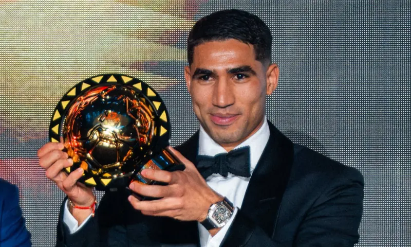 Morocco captain Achraf Hakimi was named African Footballer of the Year at the 2025 CAF Awards in Rabat on Wednesday. — Photo via X/@AchrafHakimi Morocco captain Achraf Hakimi was named African Footballer of the Year at the 2025 CAF Awards in Rabat on Wednesday. — Photo via X/@AchrafHakimi