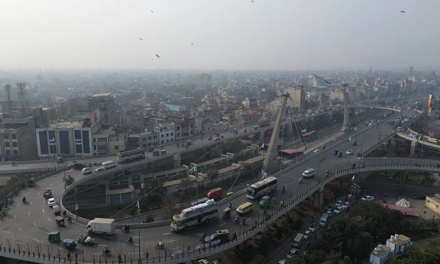 An aerial view of Lahore during smog, on Nov 21, 2025. &mdash; Murtaza Ali/White Star