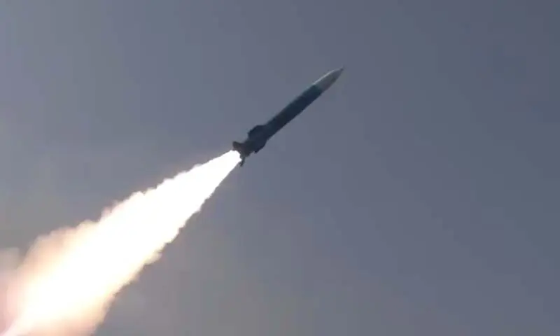The Pakistan Navy successfully tests a ship-launched anti-ship ballistic missile i this video released by ISPR on November 25. &mdash; Screengrab via ISPR