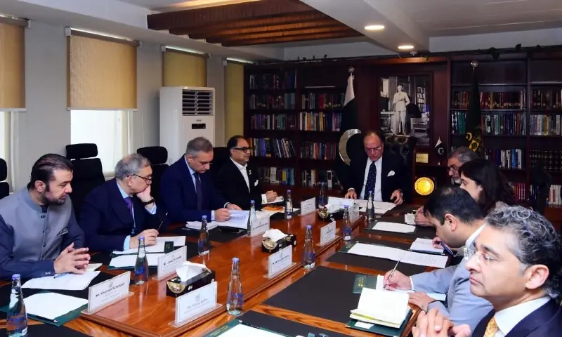 Finance Minister Muhammad Aurangzeb chaired  the inaugural meeting of the Capital Market Development Council on Friday. &mdash; Photo courtesy Ministry of Finance/X