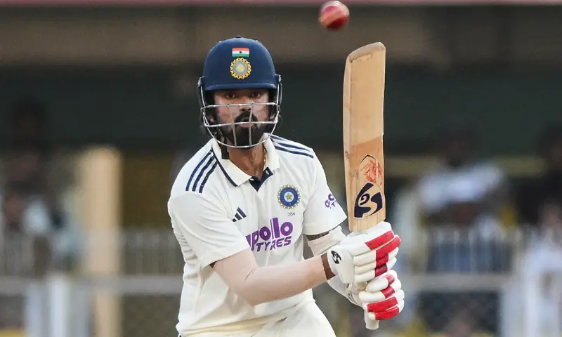 India’s KL Rahul reacts after playing a shot during the fourth day of the second Test cricket match between India and South Africa at the Barsapara Cricket Stadium in Guwahati on November 25, 2025. —AFP India’s KL Rahul reacts after playing a shot during the fourth day of the second Test cricket match between India and South Africa at the Barsapara Cricket Stadium in Guwahati on November 25, 2025. —AFP