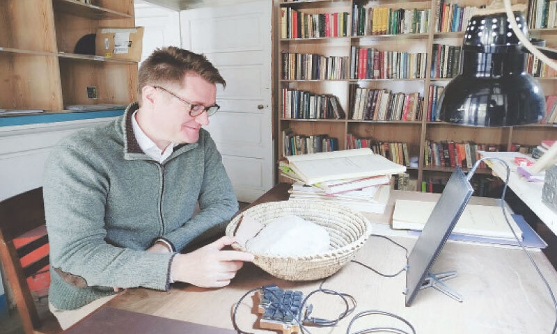 Dr Stephan Baums deciphers Khroshti scripts found in Swat. — Dawn Dr Stephan Baums deciphers Khroshti scripts found in Swat. — Dawn