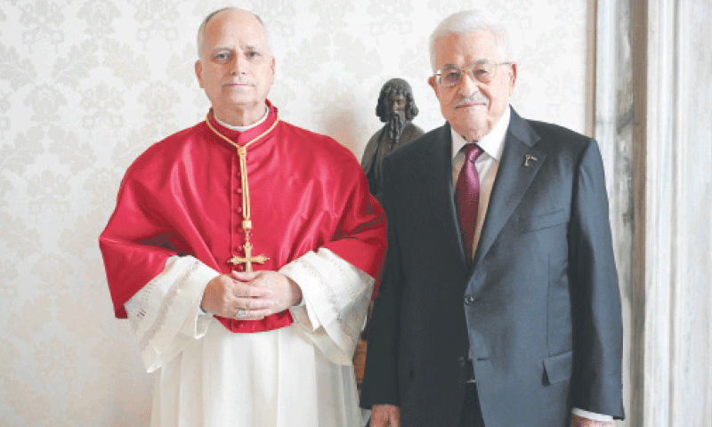 POPE Leo XIV meets Palestinian President Mahmud Abbas at the Vatican.—Reuters POPE Leo XIV meets Palestinian President Mahmud Abbas at the Vatican.—Reuters