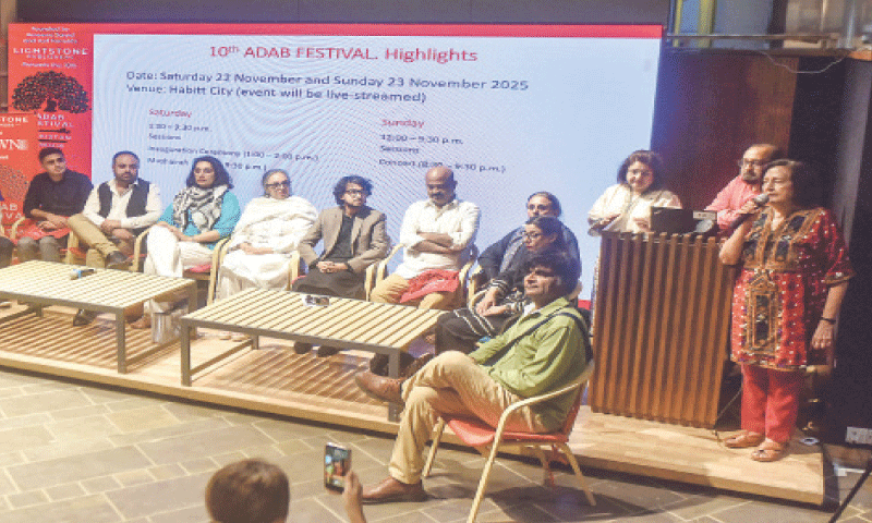 Ameena Saiyid presents a comprehensive overview of the 10th Adab Festival. 
&mdash; Fahim Siddiqi / White Star