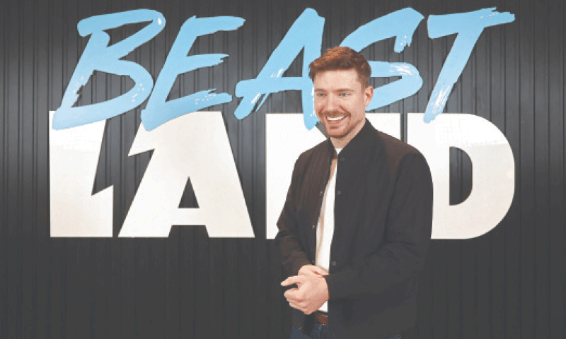 YouTuber James Stephen, commonly known as MrBeast, gives an interview at the ‘Beast Land’ amusement park in Riyadh’s Boulevard City complex.—AFP YouTuber James Stephen, commonly known as MrBeast, gives an interview at the ‘Beast Land’ amusement park in Riyadh’s Boulevard City complex.—AFP
