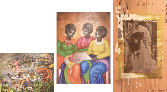 Some of the artworks displayed at the exhibition.&mdash;Fahim Siddiqi / White Star