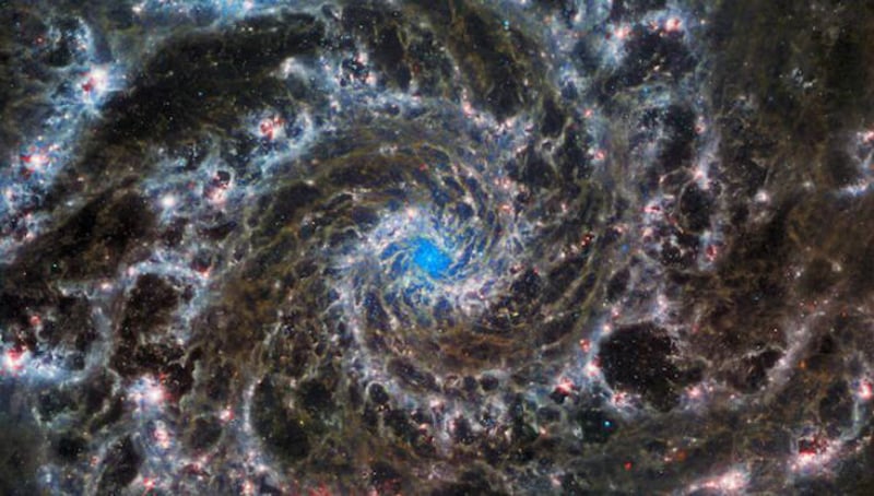 View of M74, otherwise known as the Phantom Galaxy, taken by the NASA James Webb Space Telescope, in this handout image released August 29, 2022 | Reuters