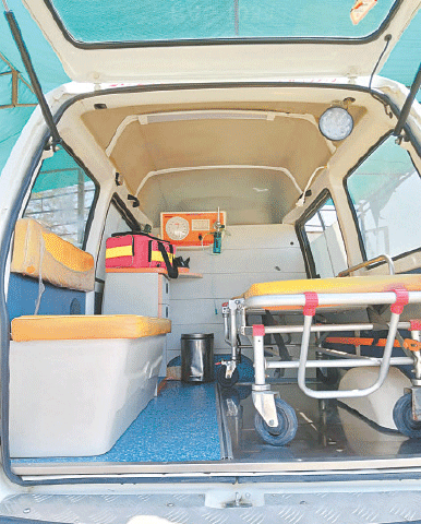 A well equipped Rural Ambulance dedicated to shift delivery cases to the nearest Maryam Nawaz Sharif Clinic in Jhelum areas.
