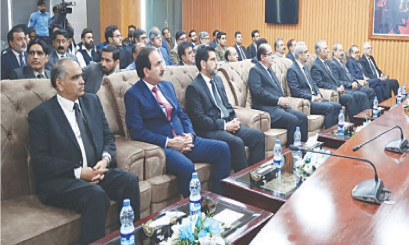 A VIEW of the congested conference room where new Federal Constitutional Court judges were sworn in.&mdash;Dawn