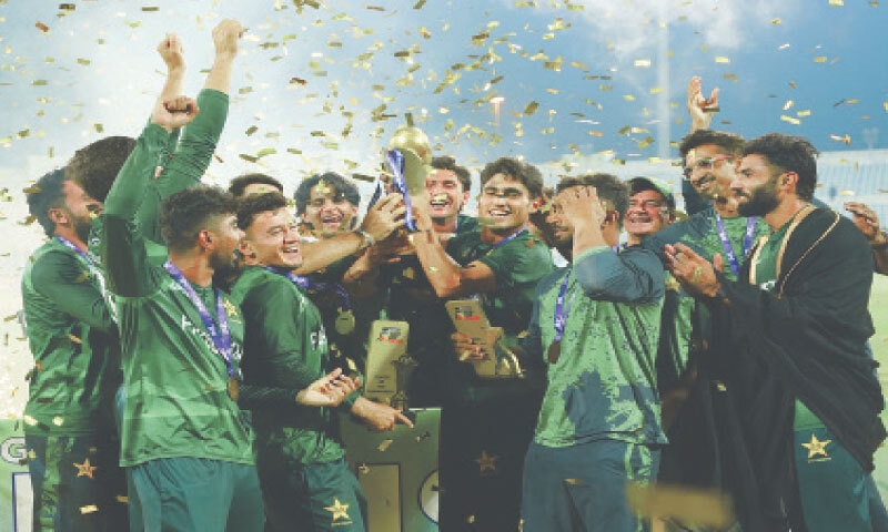 PAKISTAN Shaheens celebrate winning the Asia Cup Rising Stars title. &mdash; Courtesy ACC