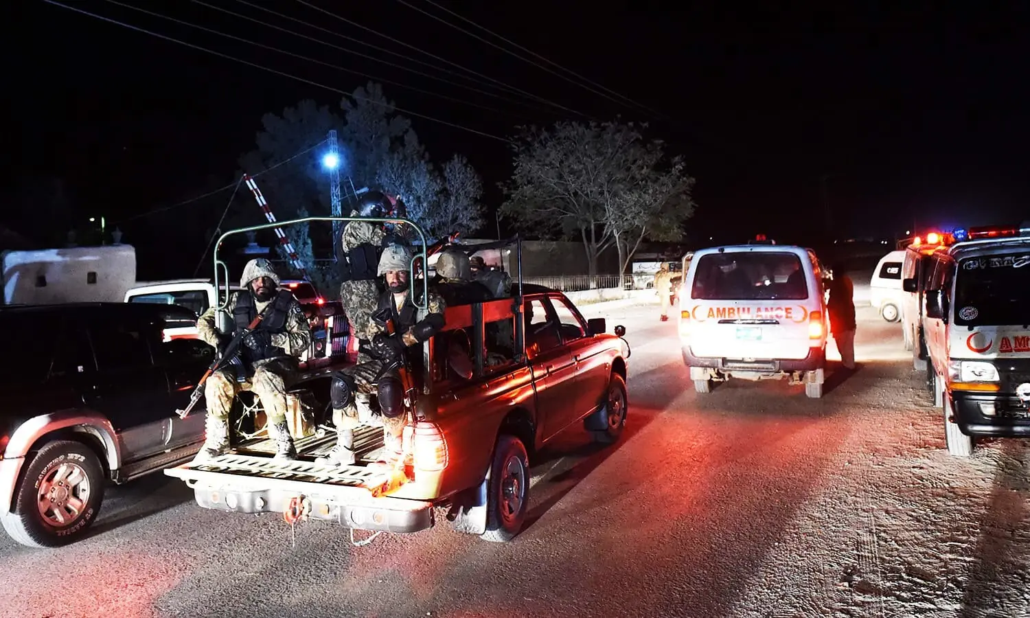 Security forces kill 3 terrorists in retaliatory action after attack on FC headquarters in Nokkundi