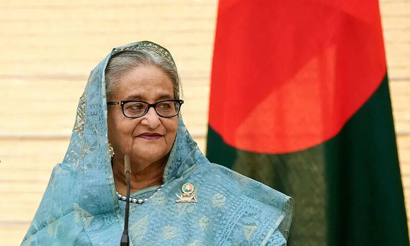 Bangladesh’s Prime Minister Sheikh Hasina speaks during a joint press statement with the Japanese Prime Minister at the latter’s official residence in Tokyo on April 26, 2023. — AFP Bangladesh’s Prime Minister Sheikh Hasina speaks during a joint press statement with the Japanese Prime Minister at the latter’s official residence in Tokyo on April 26, 2023. — AFP