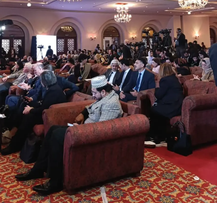 Guests are seated at Serne Hotel, Islamabad ahead of the ‘Pakistan Population Summit’ on Monday. — Tanveer Shahzad/White Star