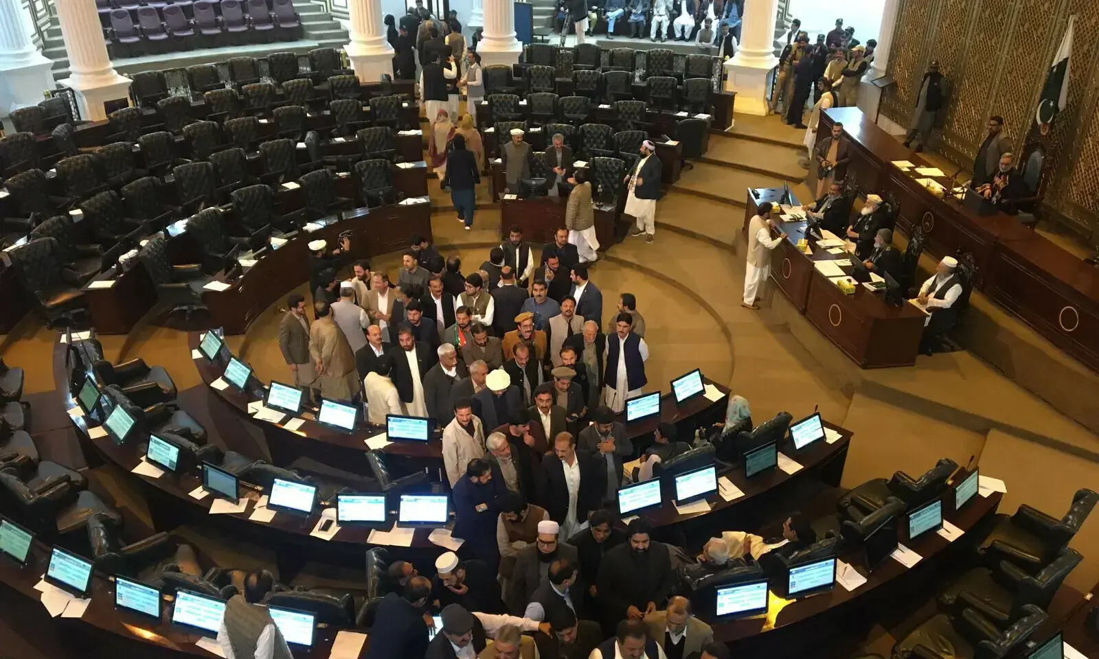 This file photo shows a KP Assembly session underway in March 2024. — Photo courtesy Arif Hayat/File