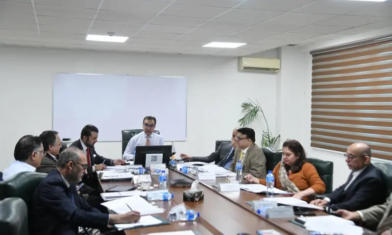 Adviser to the Prime Minister on Privatisation and Chairman of the Privatisation Commission Muhammad Ali chairs a Privatisation Commission Board meeting held in Islamabad on December 1. &mdash; PID
