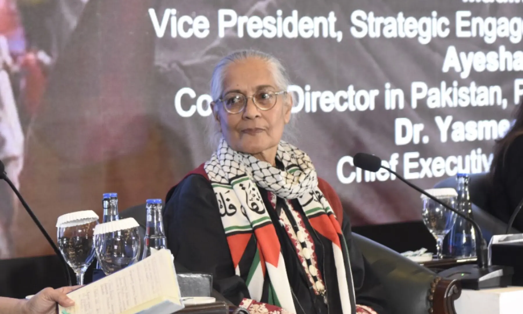 Tahira Abdullah speaks at the summit. — Tanveer Shahzad / White Star