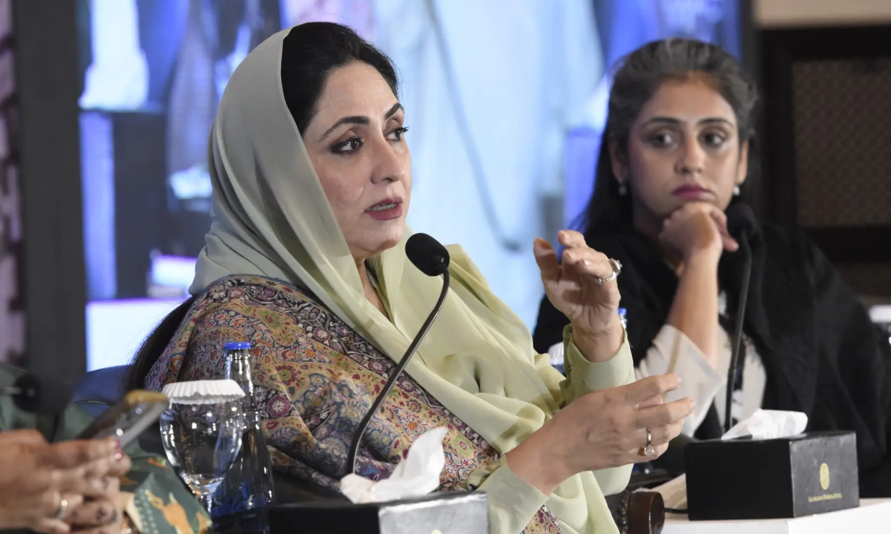 Shamamatul Amber Arbab speaks at the summit. — Tanveer Shahzad / White Star