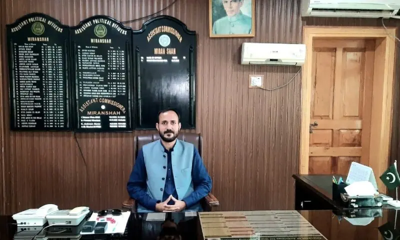 A file photo of Miranshah Assistant Commissioner Shah Wali. &mdash; Photo provided by authors