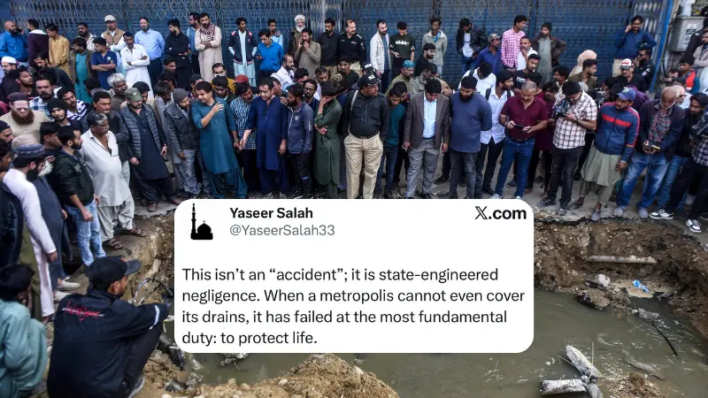 &lsquo;Not an accident&rsquo;: X reacts with grief and fury after 3-year-old dies in open manhole in Karachi