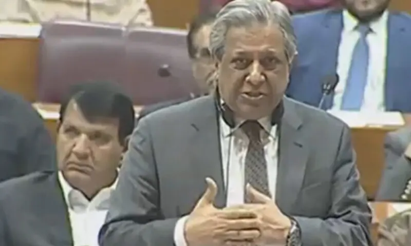 Law Minister Azam Nazeer Tarar speaks during a joint session of Parliament on Dec 2. &mdash; Screengrab via NA/ YouTube