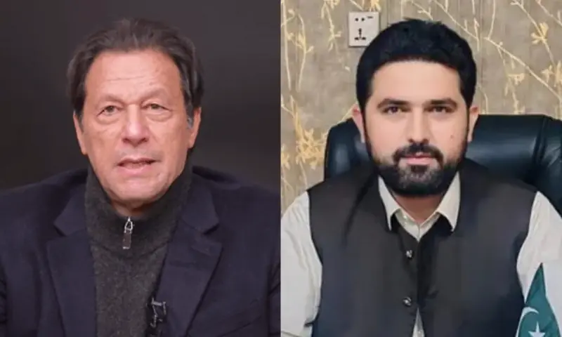 Collage shows PTI founder Imran Khan (L) and KP CM Sohail Afridi (R). &mdash; DawnNewsTV