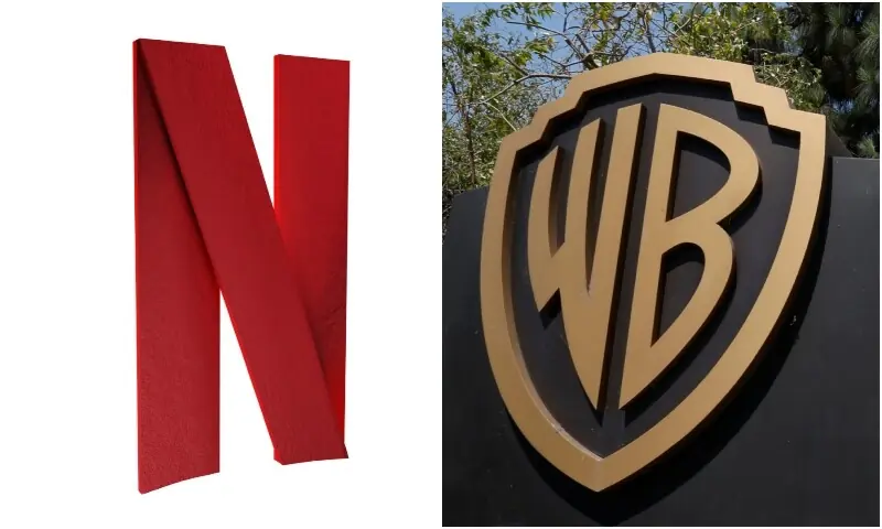 A combination photos of the logos for Netflix and Warner Bros Discovery. &mdash; Pixabay/juliandipietrantonio/Reuters/File