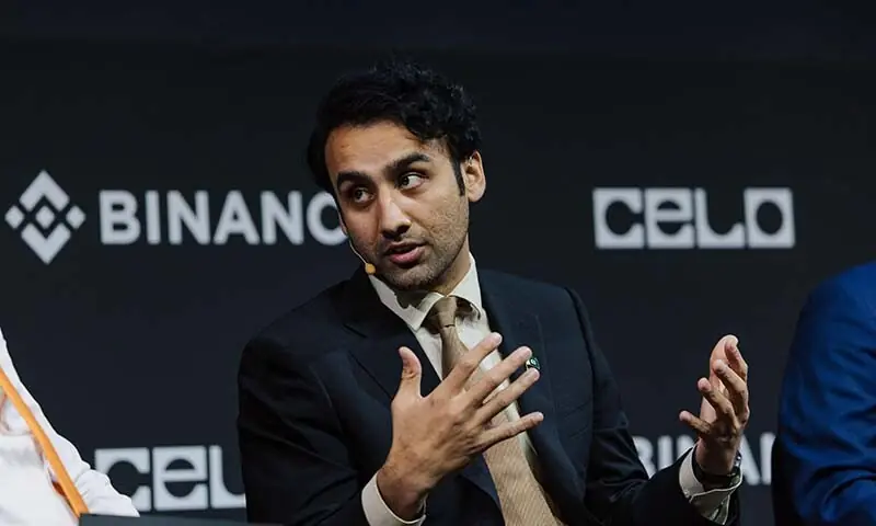 Pakistan Virtual Assets Regulatory Authority Chairman Bilal Bin Saqib speaks at a panel discussion in Dubai on December 5. &mdash; X/@cryptocouncilpk