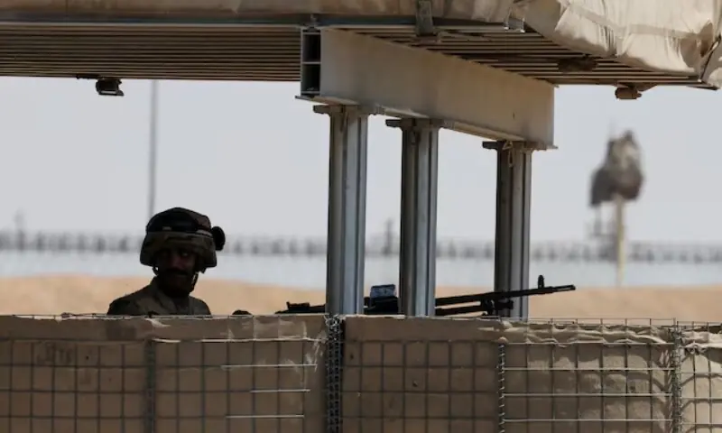 An Egyptian soldier looks on near the Rafah border crossing between Egypt and the Gaza Strip, in Rafah, Egypt, August 6. — Reuters/File