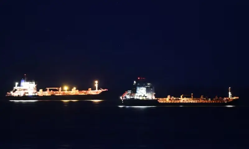 Oil product tankers sail along Nakhodka Bay near the port city of Nakhodka, Russia on August 12, 2022. —Reuters Oil product tankers sail along Nakhodka Bay near the port city of Nakhodka, Russia on August 12, 2022. —Reuters