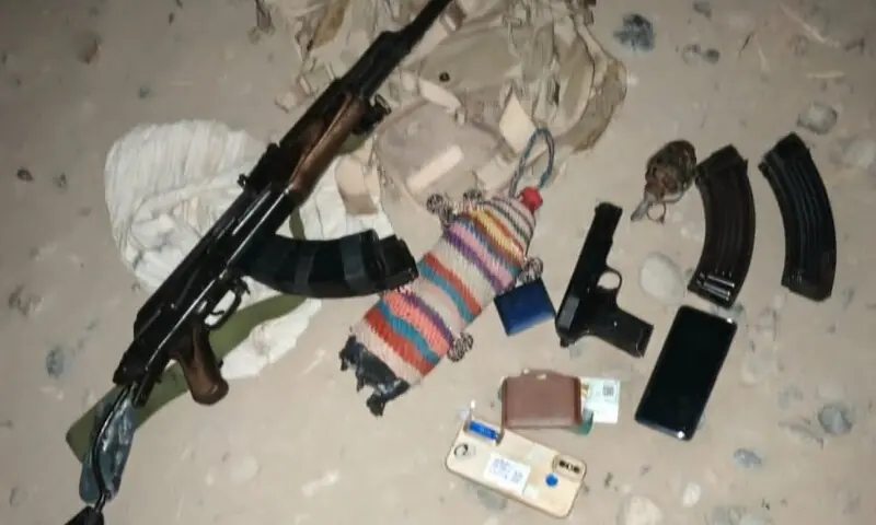 This image, shared by KP Police on X on November 12, shows items recovered from wanted target killers following a joint operation between CTD Bannu and district police. — Photo courtesy KP Police/X This image, shared by KP Police on X on November 12, shows items recovered from wanted target killers following a joint operation between CTD Bannu and district police. — Photo courtesy KP Police/X