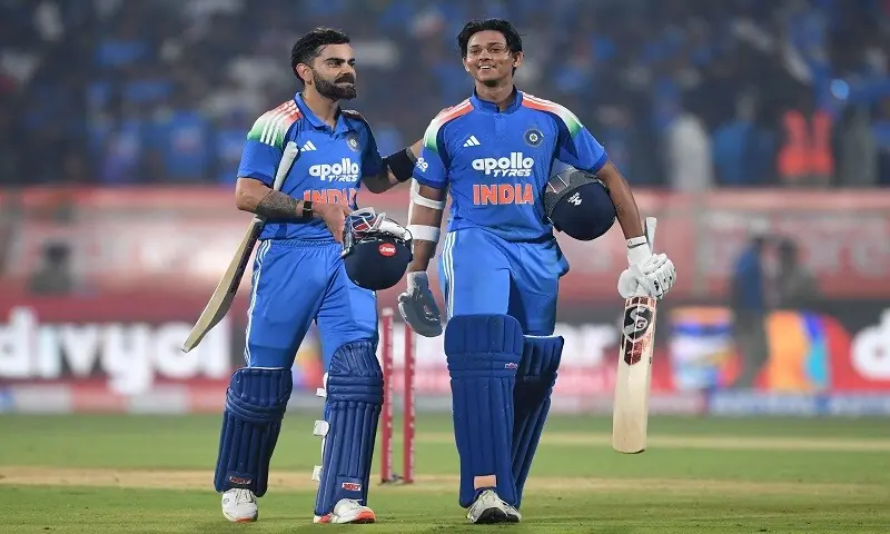 Virat Kohli (L) and Yashasvi Jaiswal celebrate after India’s series-clinching victory in the third One-day International against South Africa at the Y.S. Rajasekhara Reddy Cricket Stadium in Visakhapatnam on December 6, 2025.—AFP Virat Kohli (L) and Yashasvi Jaiswal celebrate after India’s series-clinching victory in the third One-day International against South Africa at the Y.S. Rajasekhara Reddy Cricket Stadium in Visakhapatnam on December 6, 2025.—AFP