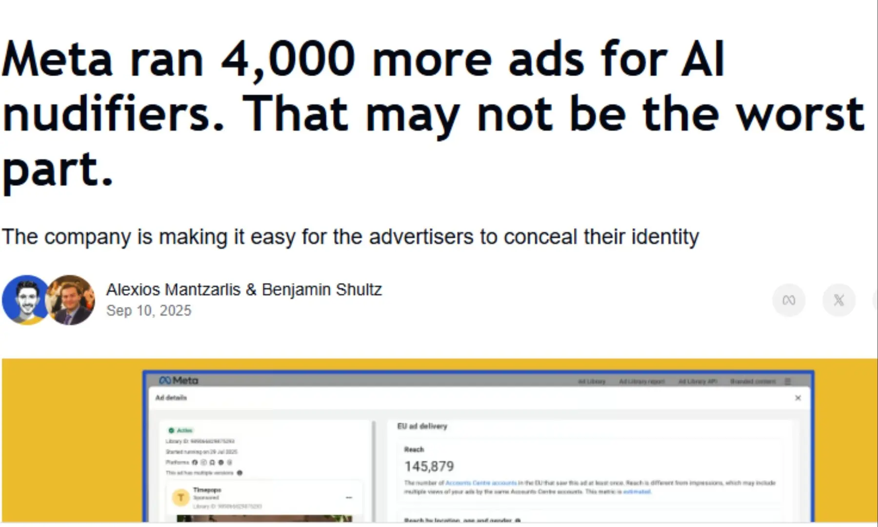 Screenshot of a news article published on Indicator