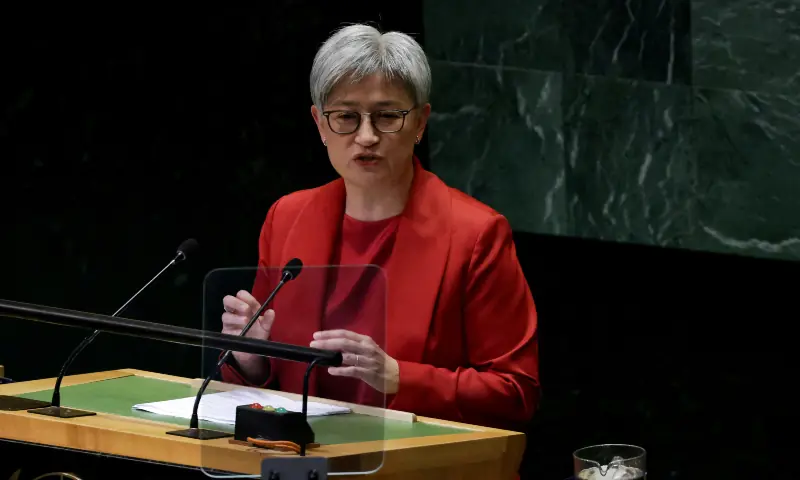 Minister for Foreign Affairs of the Commonwealth of Australia Penny Wong addresses the 79th United Nations General Assembly at UN headquarters in New York, US on September 27, 2024. &mdash; Reuters/File