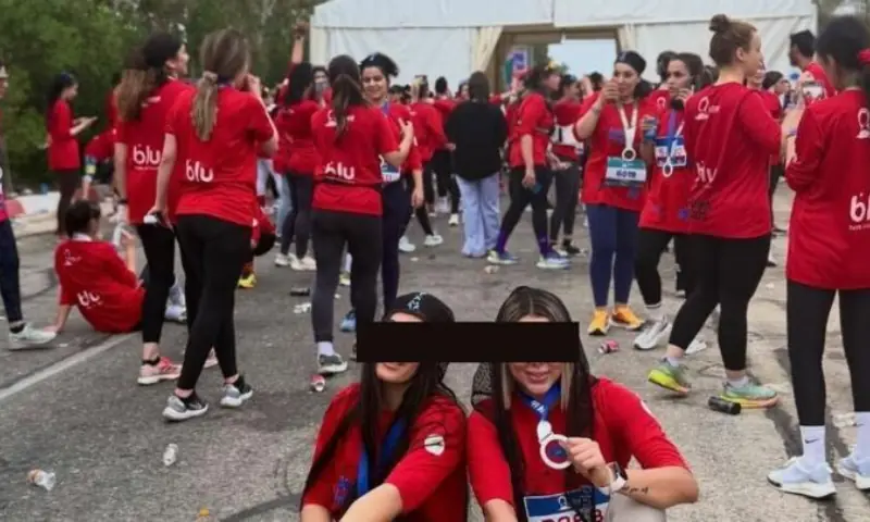 Participants who competed in a marathon on Iran&rsquo;s Kish island on December 5, 2025. &mdash; Photo via France24