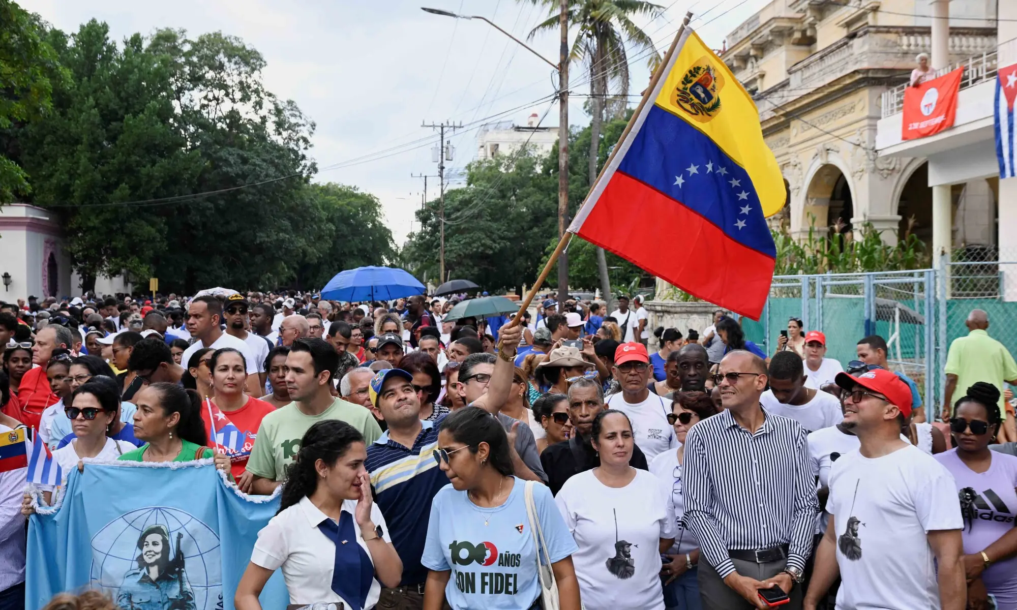 Havana (Cuba): People attend a rally opposing US military action against Venezuela. &mdash; Reuters