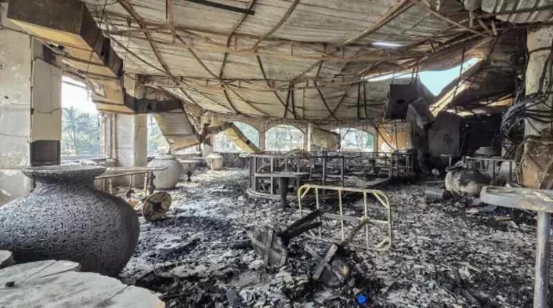 This Dec 9 photo shows the charred interior of a night club where a blaze erupted on Dec 7 in India’s Goa. —AFP This Dec 9 photo shows the charred interior of a night club where a blaze erupted on Dec 7 in India’s Goa. —AFP