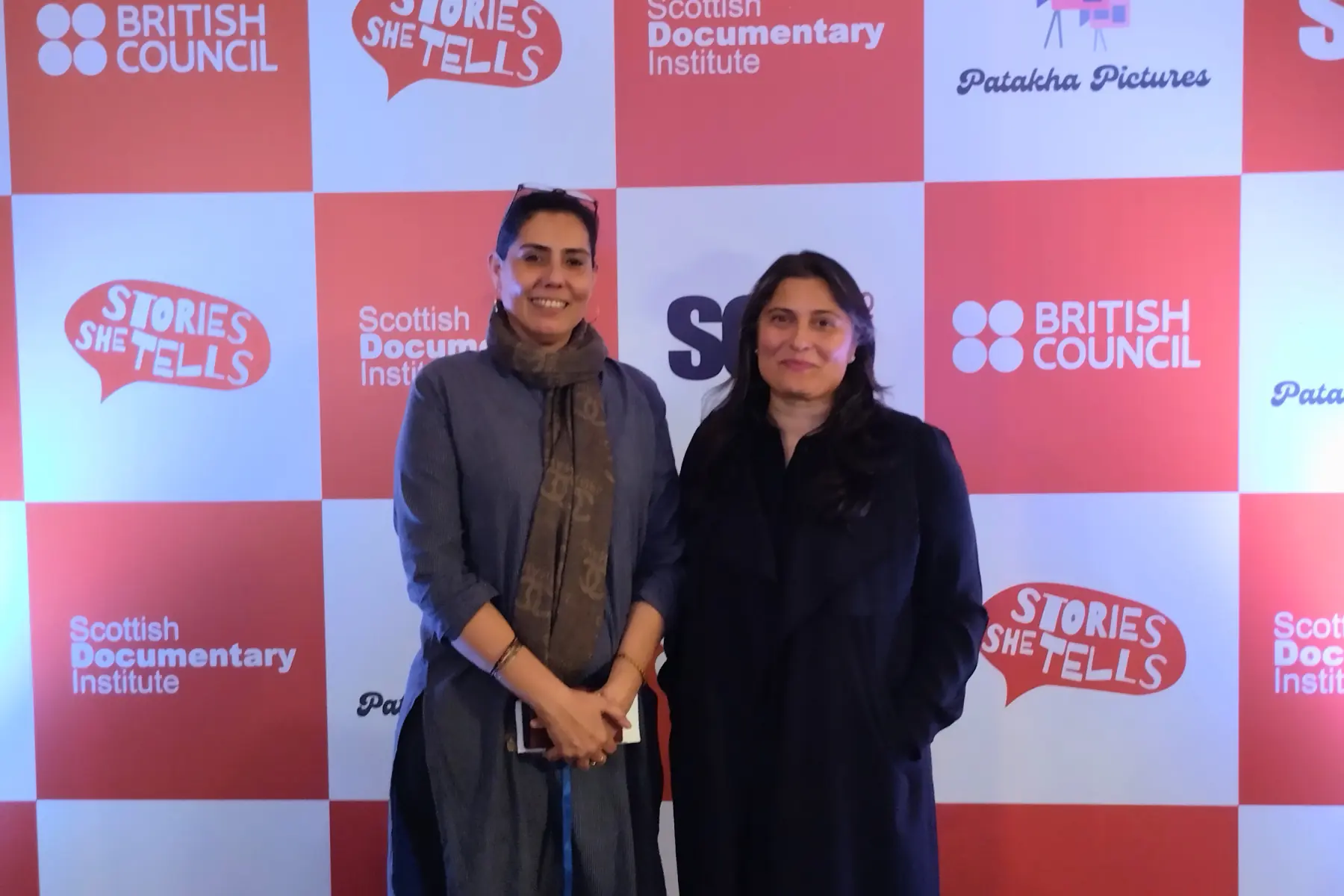 SOC Films founder Sharmeen Obaid Chinoy (right), with Laila Jameel, arts director for the British Council.