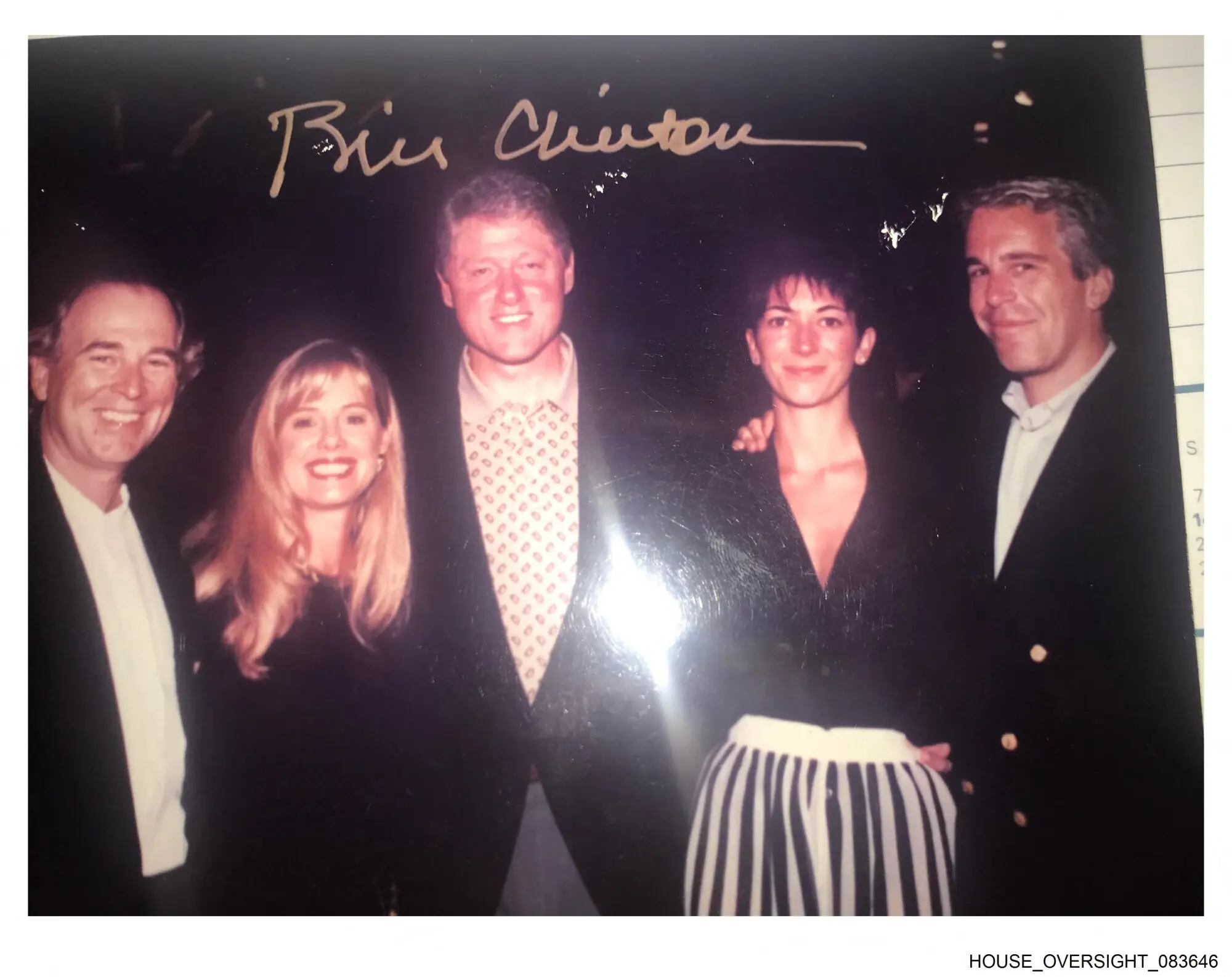 This undated photo from the personal collection of Jeffrey Epstein provided by the Democrats on the House Oversight Committee on December 12, 2025, shows former President Bill Clinton (C) posing with Epstein (R) and Ghislaine Maxwell (2nd-R). — AFP
