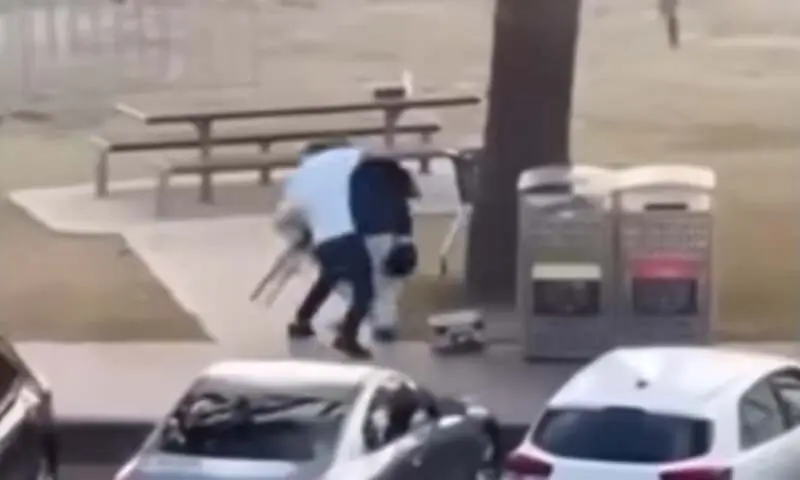 A screenshot shows Sydney resident Ahmed el Ahmed disarming one of the suspected shooters at Bondi Beach in Sydney, Australia on December 14. — Screengrab via YouTube/Al Jazeera English