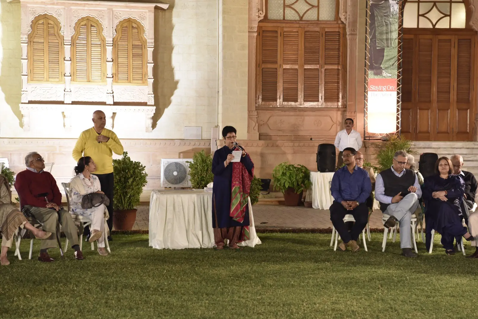 The opening reception of the Hal Bevan Petman exhibit in Mohatta&rsquo;s lawn. Photo: Mohatta Palace Museum 