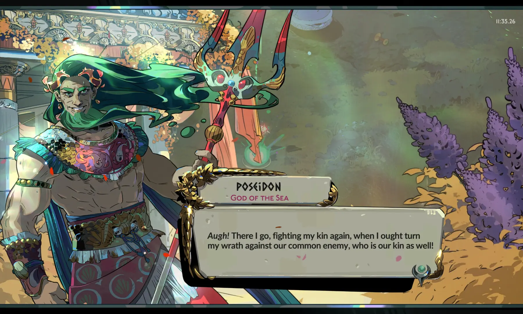 Poseidon sums up the Olympian family in a nutshell. &mdash; screengrab by author