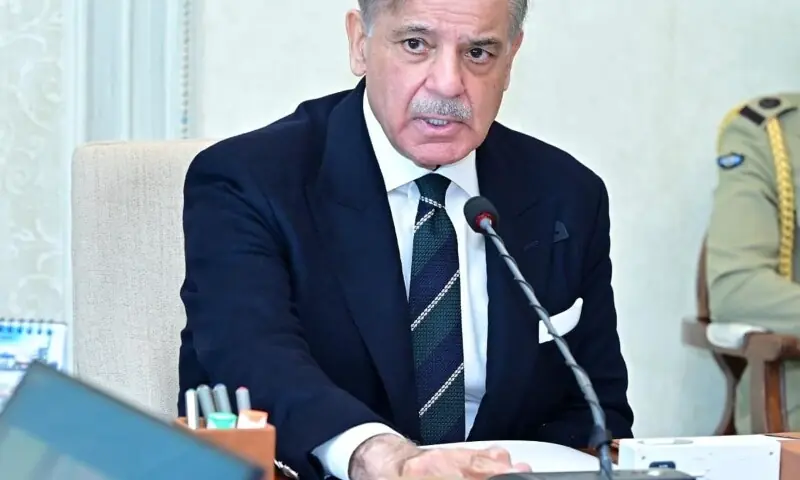 Prime Minister Muhammad Shehbaz Sharif chairs a meeting regarding power sector, in Islamabad on 15 December 2025. &mdash;PID
