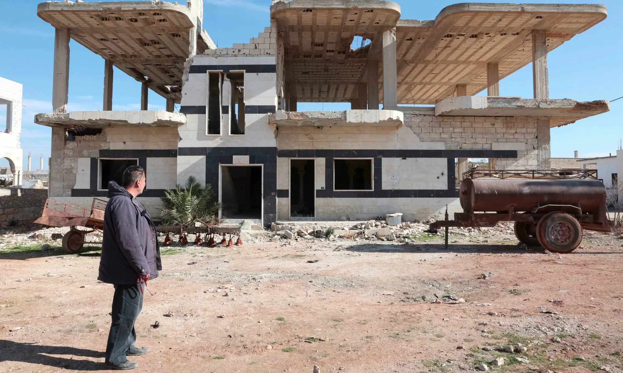 A view of the damaged family house of Ahmed al-Ahmed in Nayrab, a town in Idlib, northwestern Syria.&mdash;Reuters