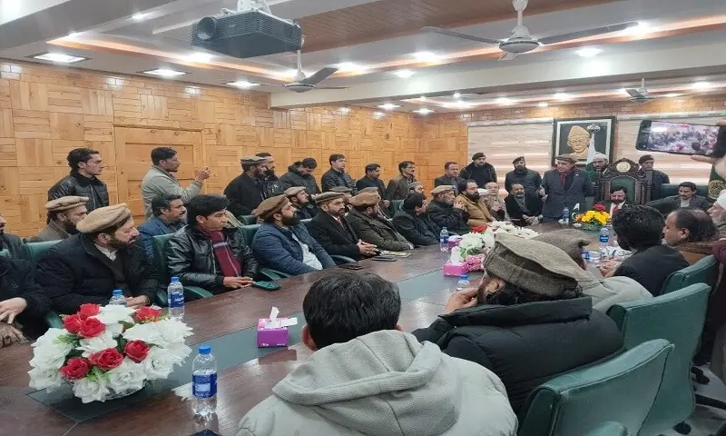 Representatives of political parties attended the multiparty conference (MPC), convened by Gilgit-Baltistan Chief Election Commissioner to consult holding of GB General Elections and local body polls. &mdash;Photo by Author