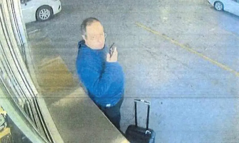 Claudio Neves Valente, suspect in the Brown University shooting in Providence, Rhode Island, picks up a vehicle at an Alamo Rent a Car in this frame grab from CCTV released in an affidavit by the Providence Police on December 18. &mdash; Reuters