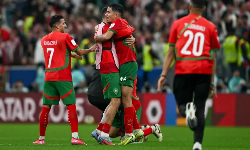Morocco’s players celebrate after winning the FIFA Arab Cup 2025 final football match between Jordan and Morocco at the Lusail Stadium Stadium, in Lusail on December 18, 2025. — AFP Morocco’s players celebrate after winning the FIFA Arab Cup 2025 final football match between Jordan and Morocco at the Lusail Stadium Stadium, in Lusail on December 18, 2025. — AFP